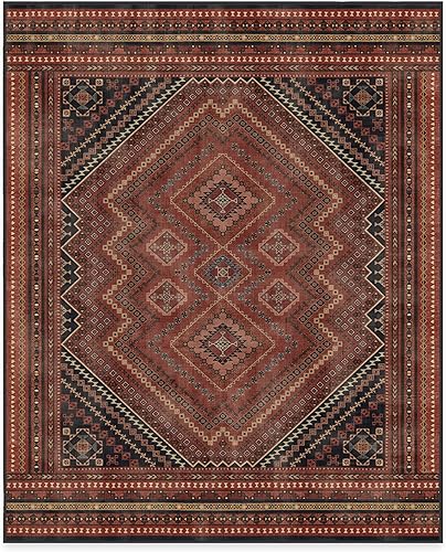 Ruggable Kaden - Alfombra lavable  Alfombra vintage perfecta para sala de estar, dormitorio, cocina, apta para mascotas y niños, no tóxica,