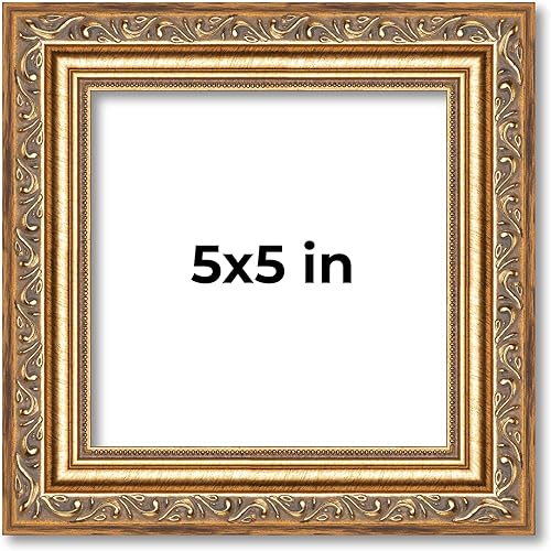 Vista 262 de Poster Palooza Marco de fotos de madera tradicional dorado antiguo de 6 x 18 pulgadas con plexiglás acrílico UV, respaldo de tablero de espuma