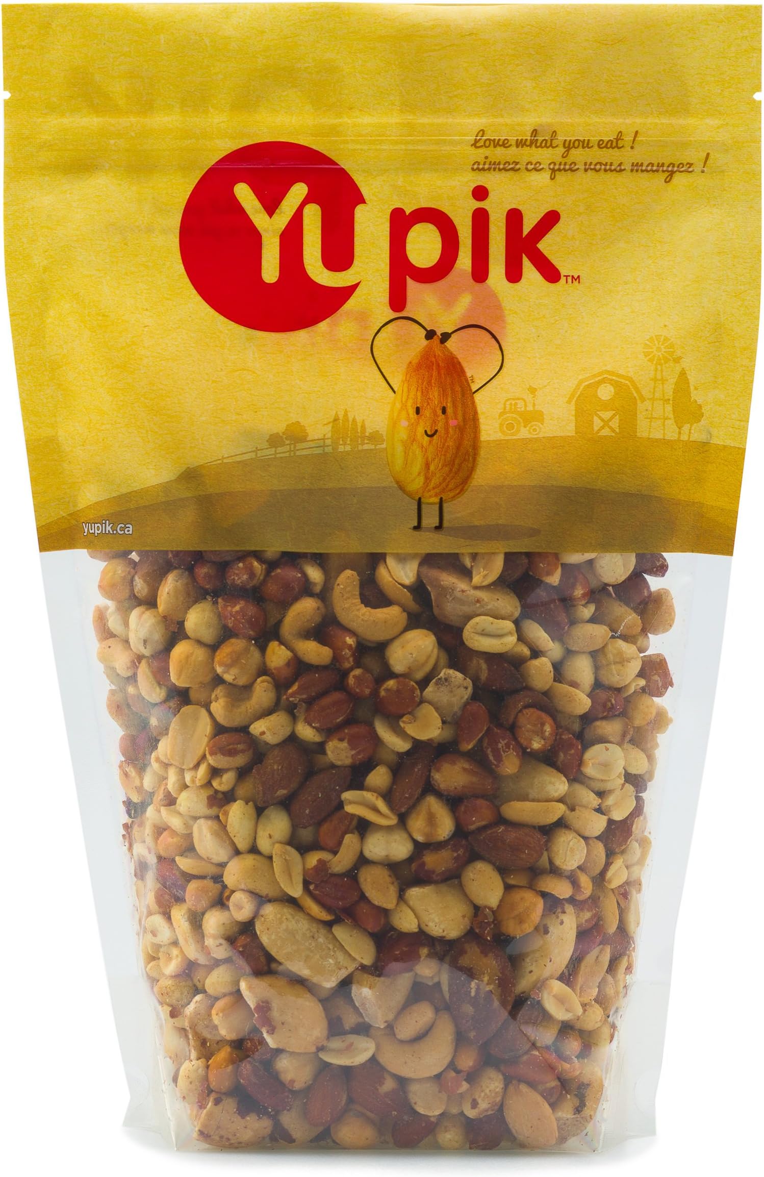 Mixed Nuts, 2.2 lb (35.2 oz), A Blend of Roasted Peanuts, Almonds, Brazil Nuts, Cashews & Hazelnuts, Non-GMO Canola Oil, Cholesterol Free, Vegan, Perfect for Snacking, Baking & Nutrition Bars