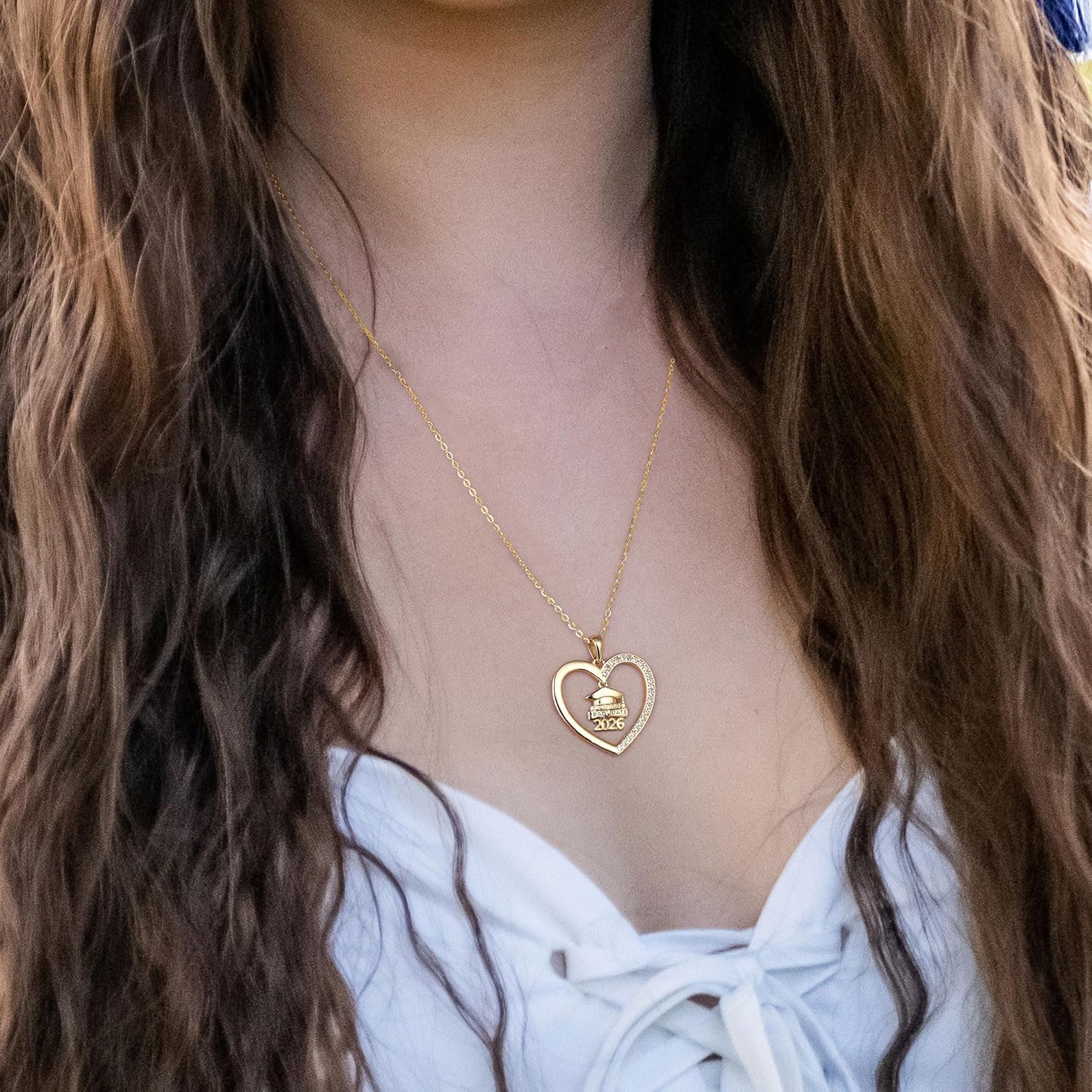 Yesteel S925 Sterling Silver 2026 Graduation Necklace Graduation Gifts for Women Her, Class of 2026 Graduation Heart Necklace High School College Graduation Gifts for Women Her Friends