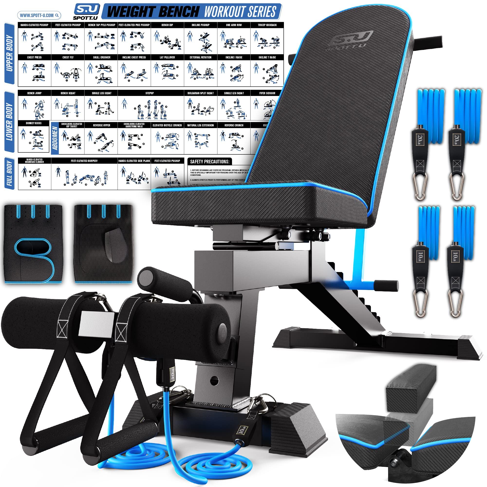 Buy Adjustable Weight Bench Workout Bench Press Strength Training