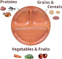 Vista 3 de VieWood Bandeja de madera para servir, platos de madera divididos de 3 compartimentos, platos de madera para postres divididos, bebidas, cupcakes