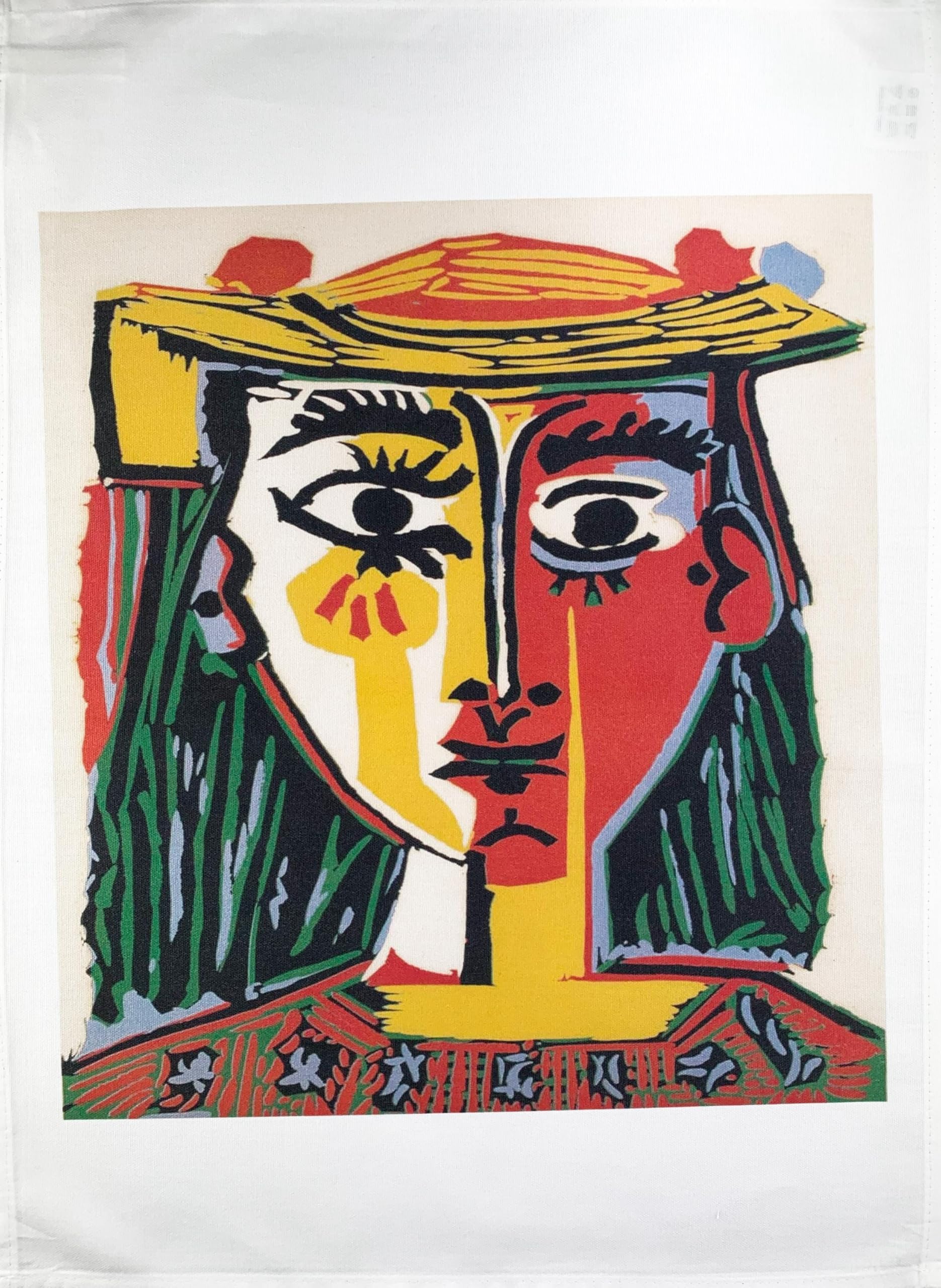 Half a Donkey Pablo Picasso Portrait of Marie-Theresa Walker large cotton tea towel