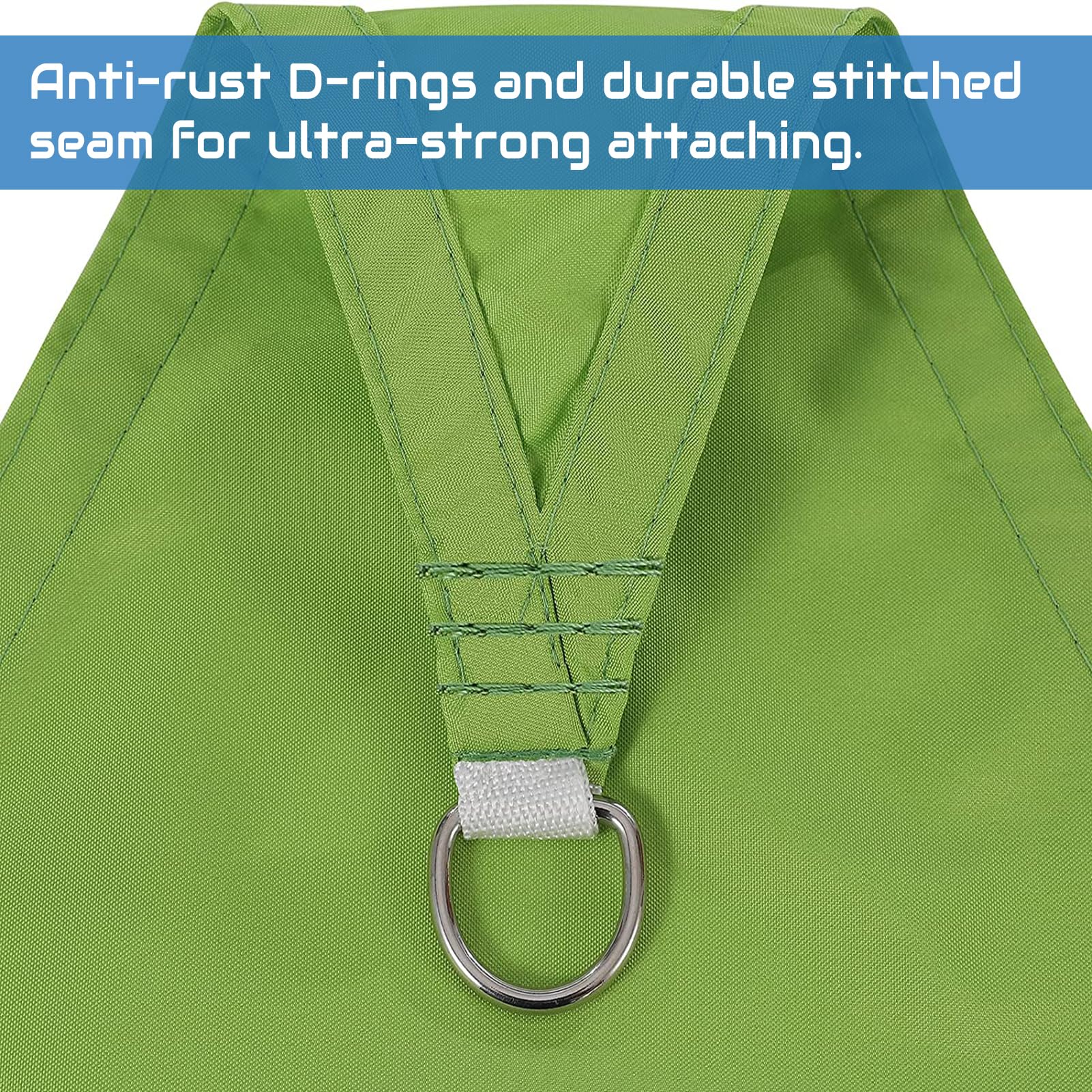 Tenda parasole impermeabile, 1,5 x 5 m, protezione UV al 95%, per patio, giardino e piscina, facile installazione con corda inclusa, ideale per soluzioni ombreggianti per terrazze e cortili