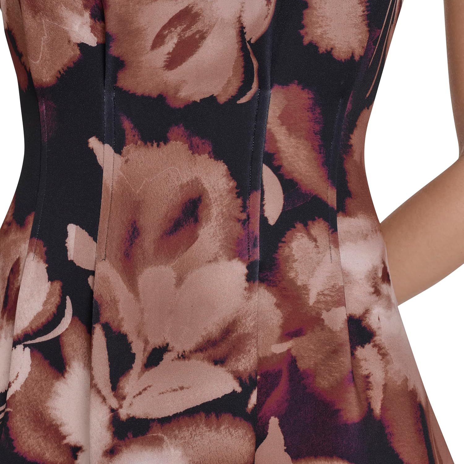 Halston Womens A Line Round Neck Knee Length Dress - Image 5