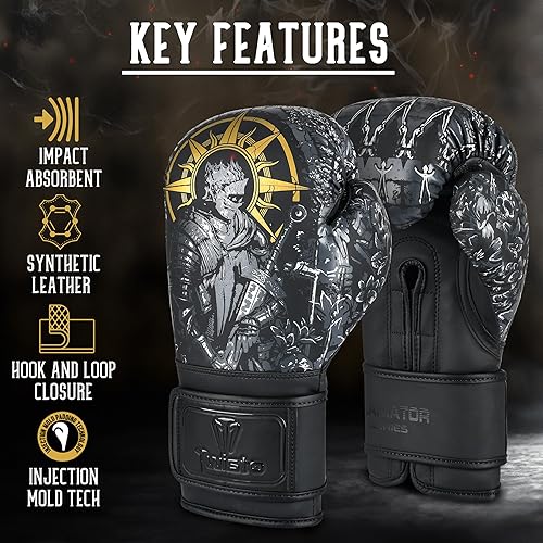 Miniatura 5 de Twisto Guantes de boxeo S6  Pro Training & Sparring, piel maya, Muay Thai, MMA, kickboxing, hombres, mujeres, adultos, saco de boxeo pesado, guantes