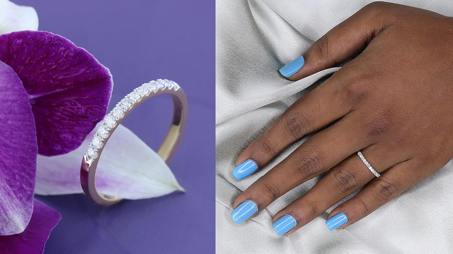 Dazzlingrock Collection 0.22 Ctw Round Gemstone or Natural Diamond Women Stackable Anniversary Engagement Wedding Band in Real Solid Gold - Image 4