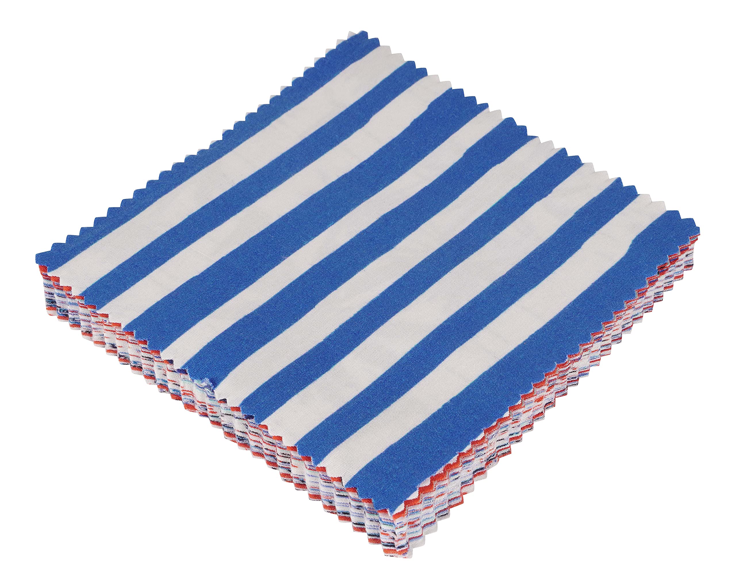 Soimoi Japanischer Sashiko-Stoff – 40 Stück 5x5 Zoll Quadrate, 100% Baumwolle, Vorgeschnitten