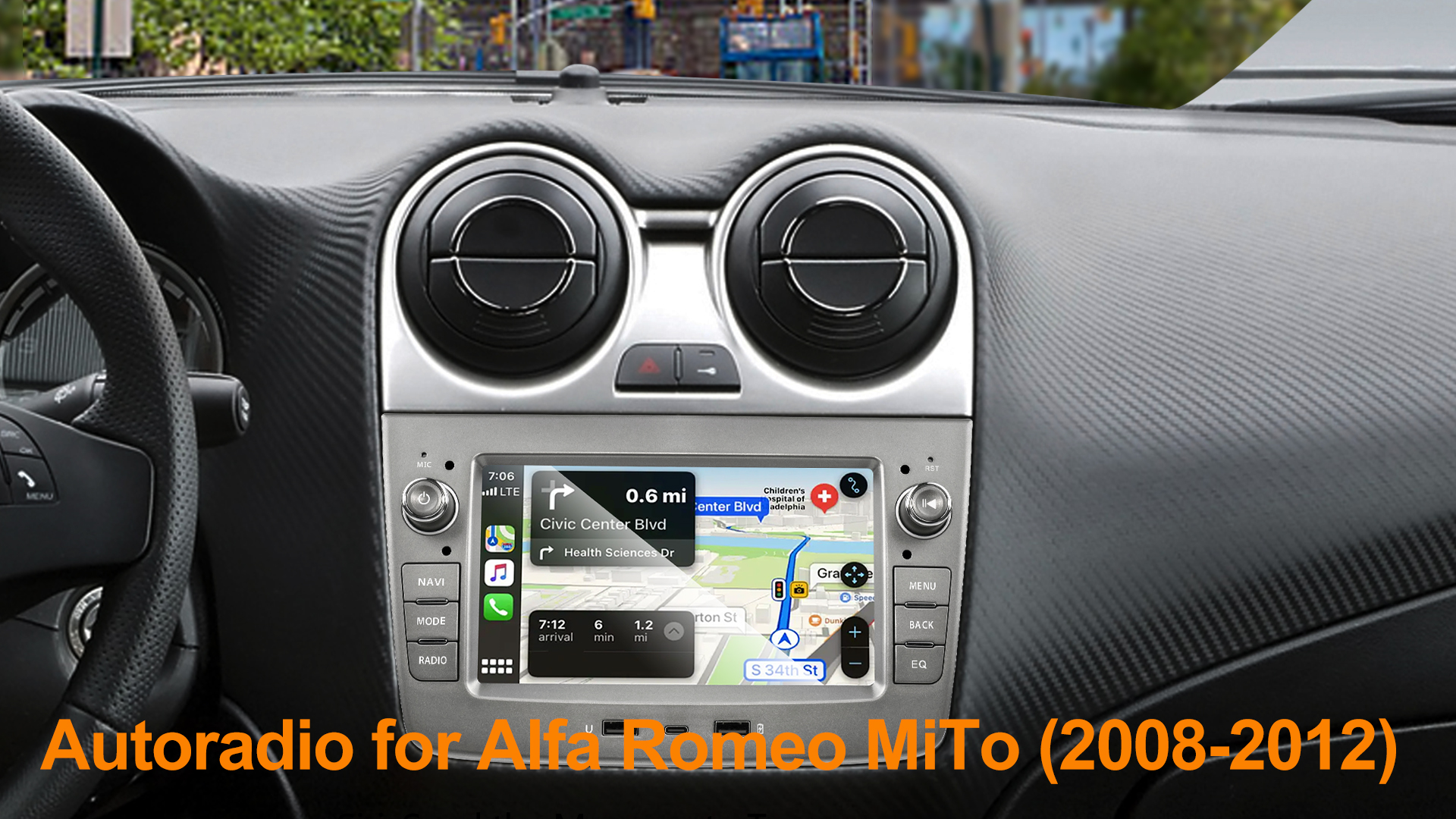 Autoradio Dedicata per Alfa Romeo Mito | Navigazione, Android, Netflix, Dazn, Youtube, Bluetooth e Molto Altro, Scopri di più