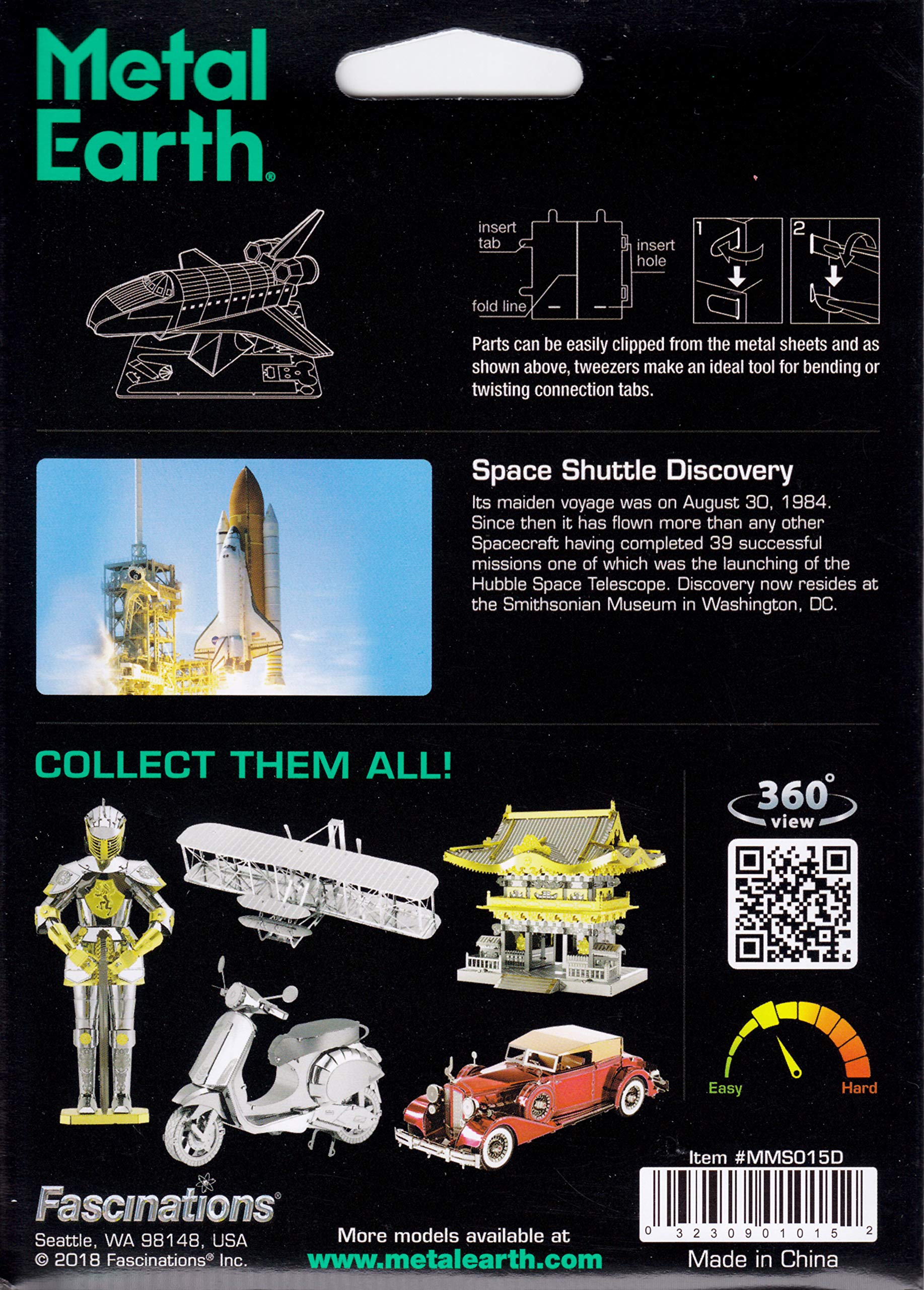 Fascinations Metal Earth Space Shuttle Discovery 3D Metal Model Kit - Image 7
