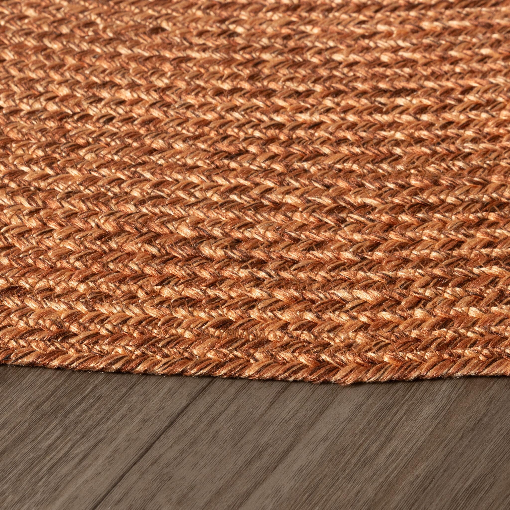 FRAAI | Home & Living Tapis d'intérieur et d'extérieur Rond - Bali Terra - Ø 120 cm - Tapis Exterieur Resistant Pluie - Rond - Terrasse, Jardin, Balcon