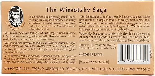 Miniatura 4 de Wissotzky Té de melocotón, cajas de 1.76 onzas (paquete de 6)
