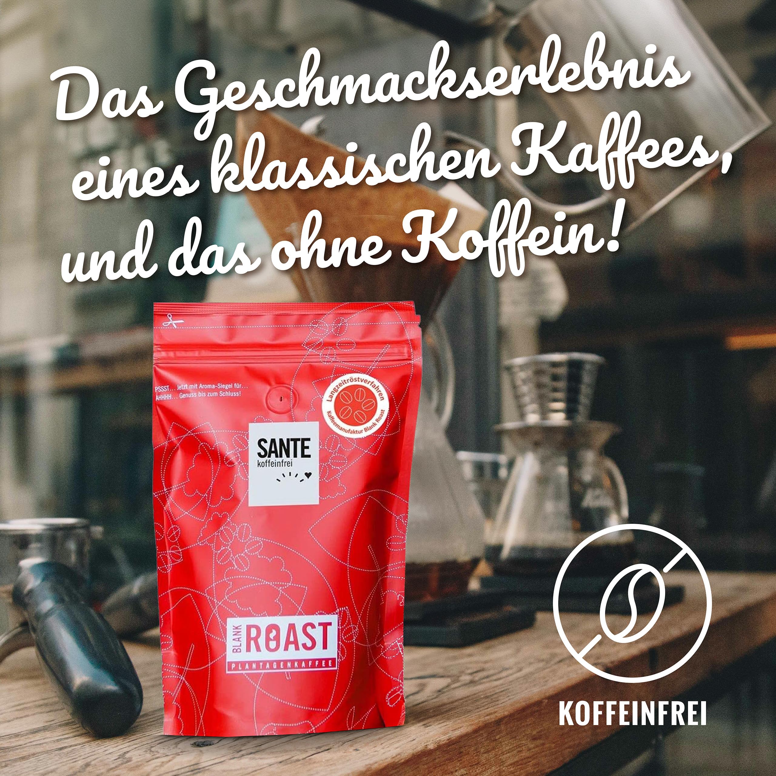 Blank Roast - SANTE - 1kg - Bio Kaffeebohnen koffeinfrei - 100% Arabica aus Honduras - schonend & umweltfreundlich entkoffeiniert - säurearm mit voller Crema - ideal für jede Zubereitungsart