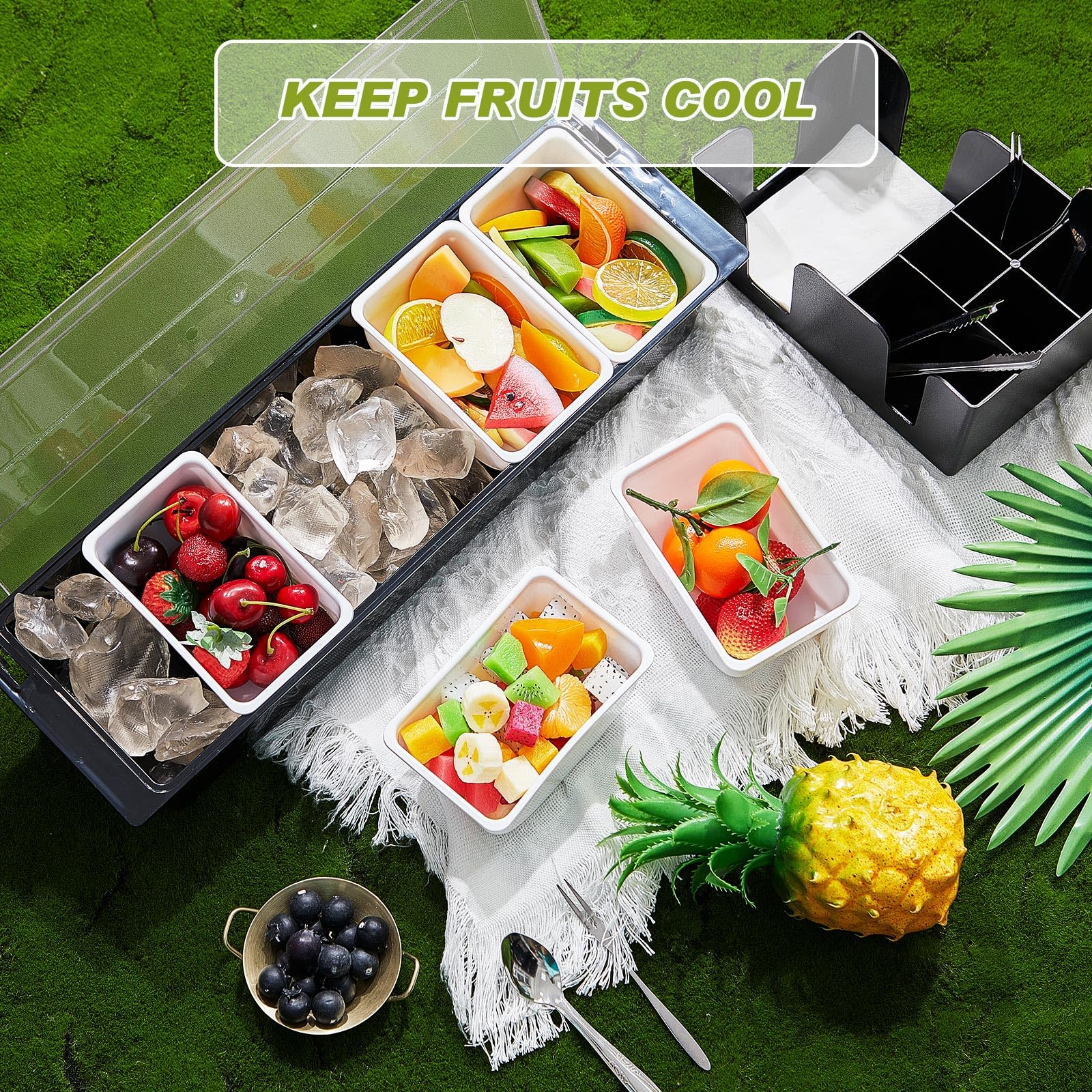 Tessco Garnish Tray With Lid Bar Caddy Ice Cooled Nigeria | Ubuy