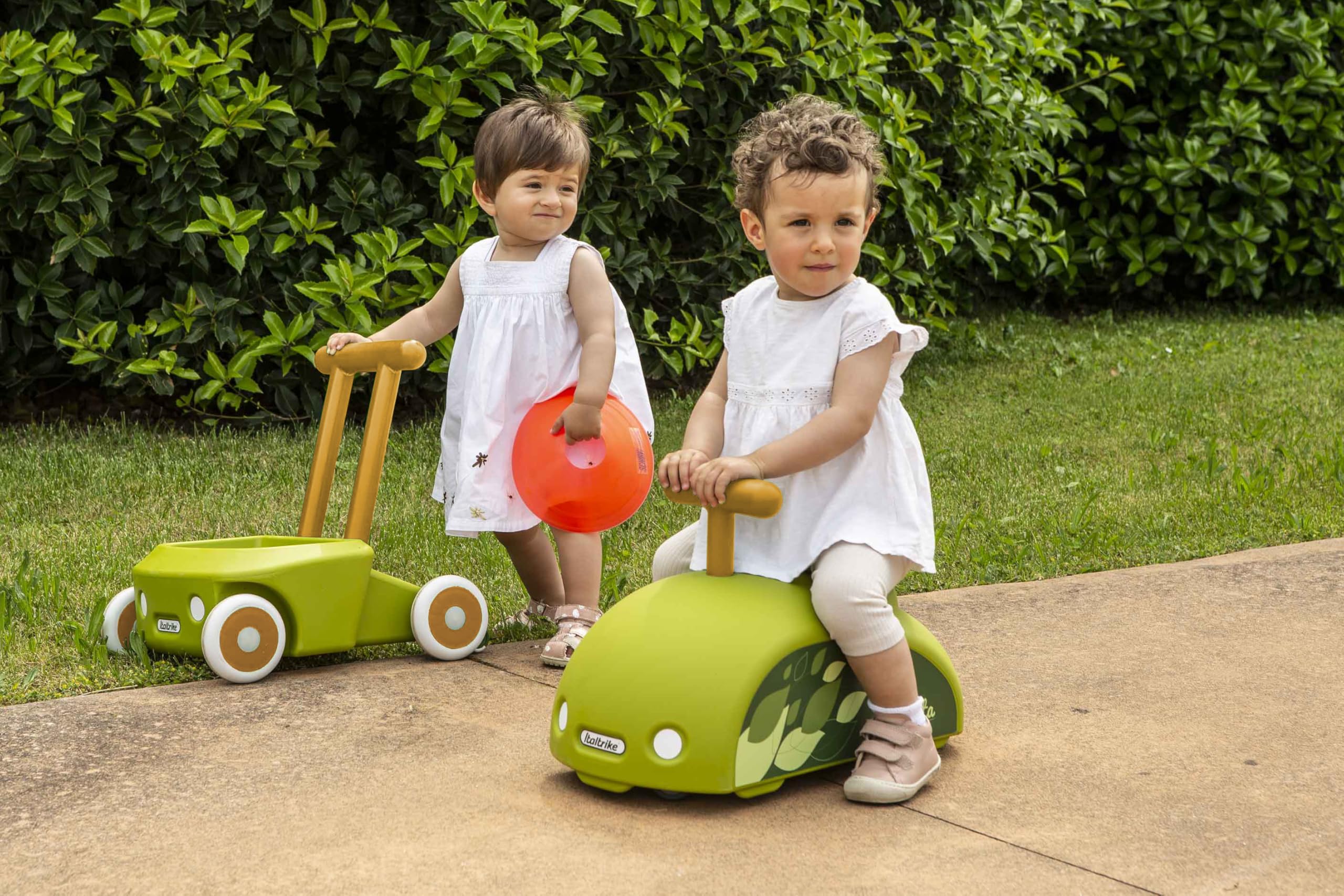 Italtrike Roberto - Primi Passi per Bambini - Girello Neonato 6-12 mesi Fino 3 Anni, Carrellino Montessori, Sicuro per Casa e Asili - Gioco per Imparare a Camminare con Antiribaltamento (Verde)