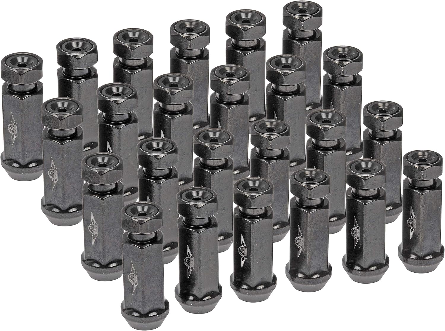Dorman 712-645AXL M14-1.50 Racing Style XL Wheel Nut Compatible with Select Models, 24 Pack