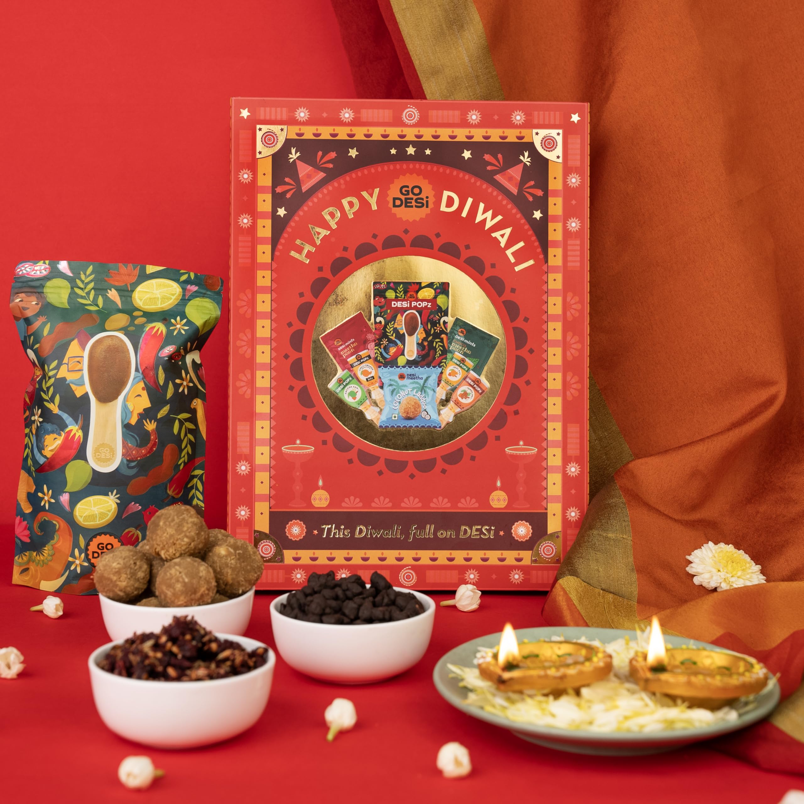 Shubh Diwali Gift Hamper, Value Pack, Bhai dooj gift for brother and sister, Coconut Ladoo, Diya, Meetha Paan, Diwali gifts for family and friends, Diwali gift hampers, Corporate gifts for employees, Diwali Decor, Sweets Indian Mithai