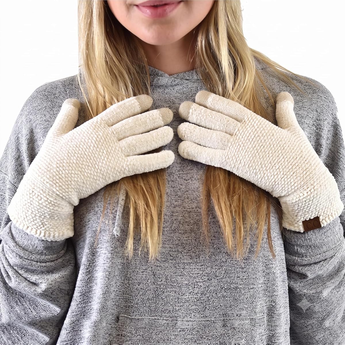Winter Warm Eco-Friendly Knit Chenille Touchscreen Texting Gloves