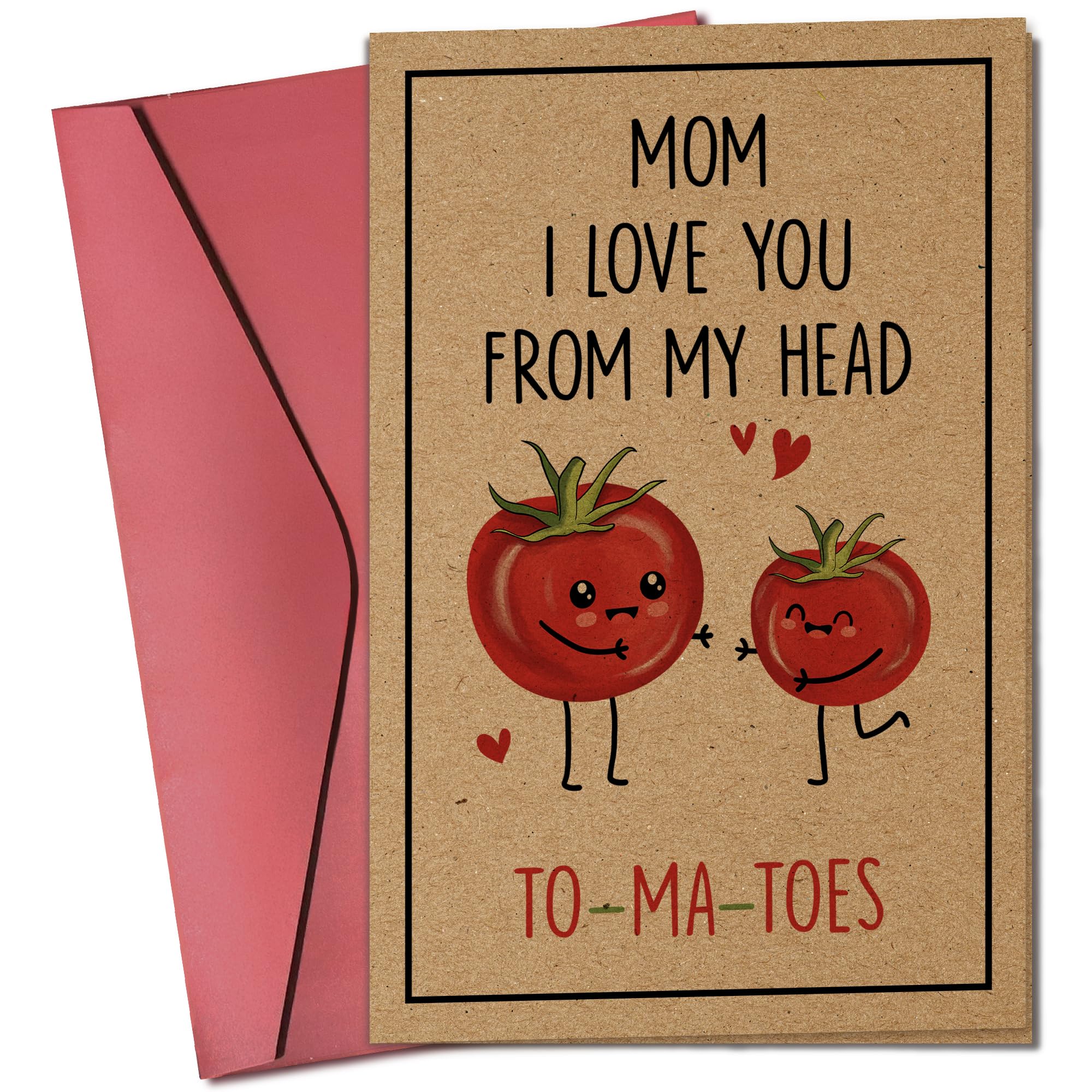 Mothers Day Cards for Mom from Daughter, Son, Kids, Daughter In Law - Happy Mothers Day Card for Step Mom, Grandma - Funny Cute 1st First Mother's Days Cards - Single 5.3''x 8'' Folded Card