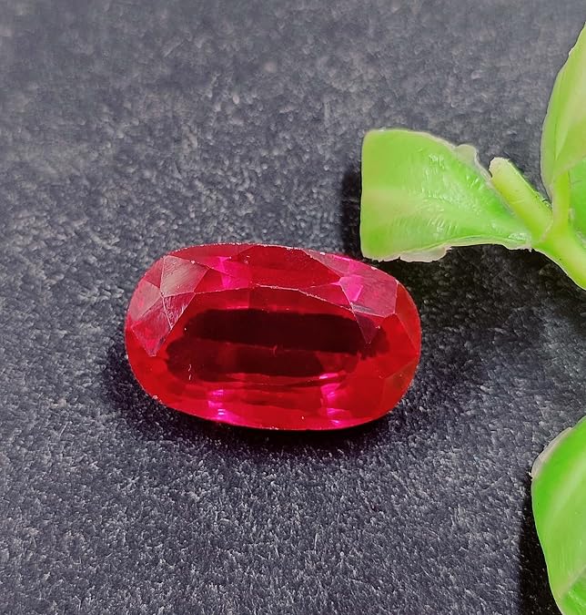 Globelgems Looking Nice Red Ruby 13-15 Carat Burma Ruby Stone Natural Certified Loose Gemstone Oval Shape Stone