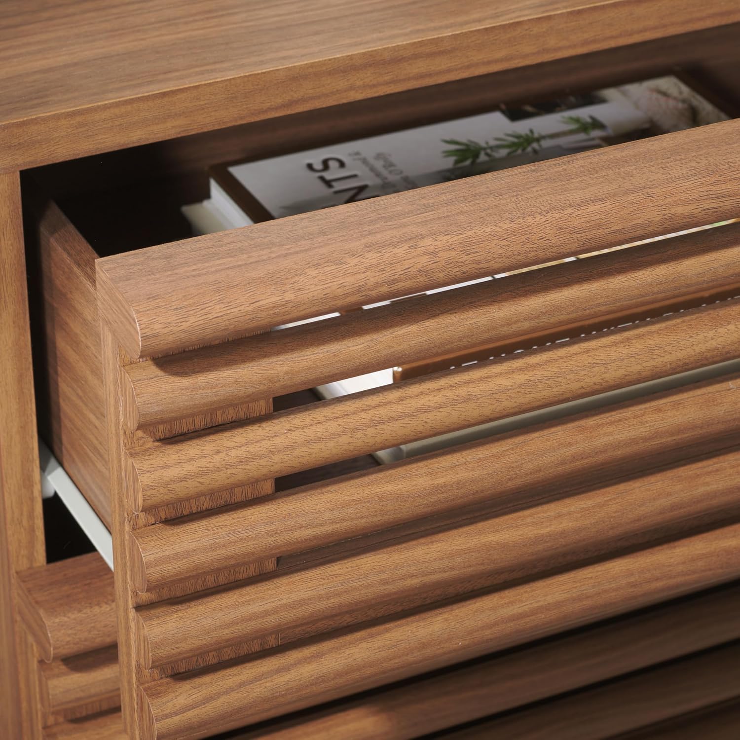 SAFAVIEH Home Collection Averi Dark Walnut 2-Drawer Nightstand