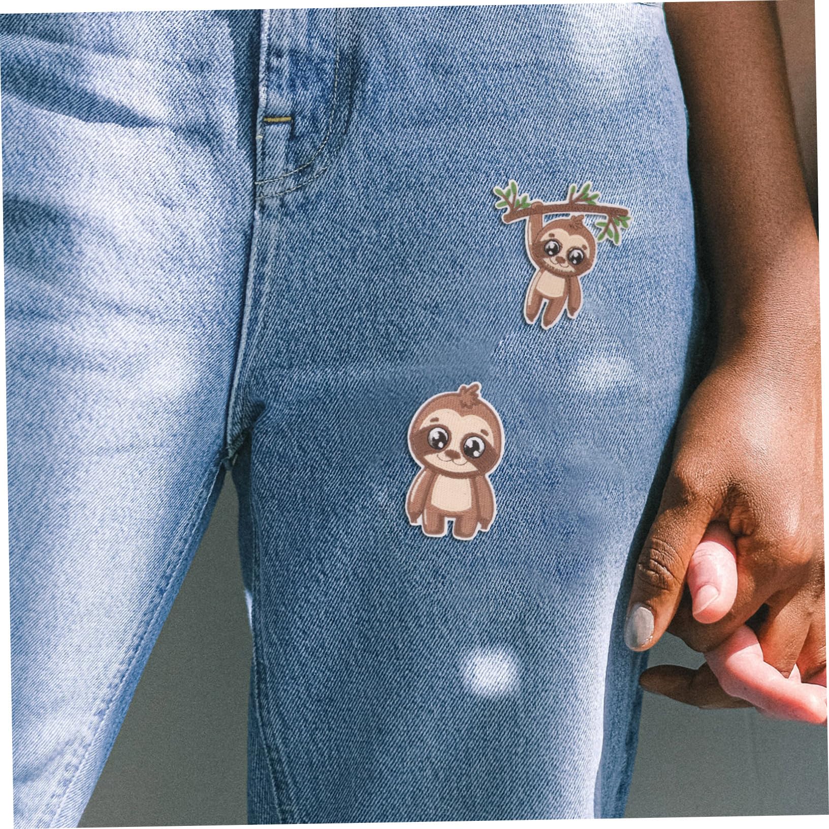 NUOBESTY 40stücke Aufnäher Zum Aufbügeln Form Von Niedlichen Sloths Dekorative Flicken Für Kleidung Hüte Und Taschen Zum Reparieren Und Verzieren Von Textilien