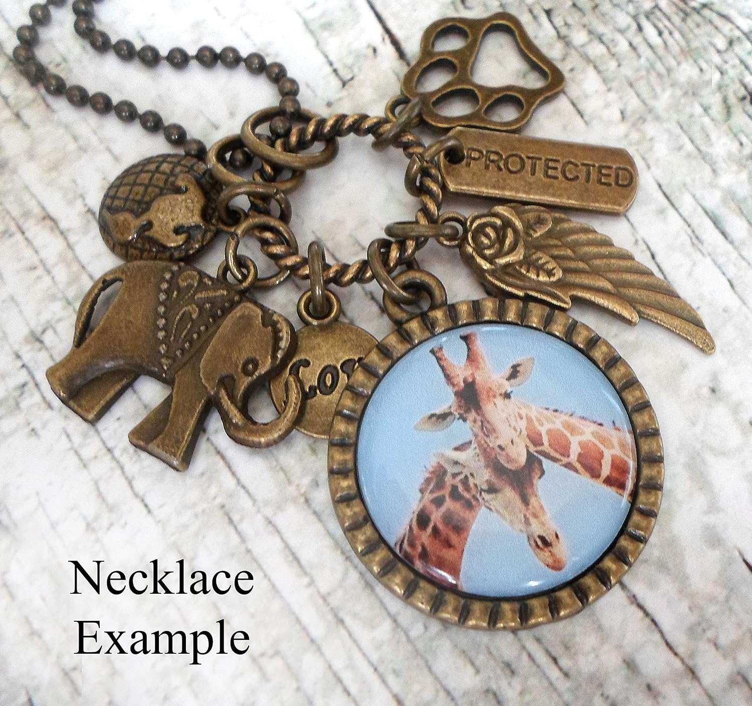 Eagle, Animals of Our World Keychain, Purse Clip or Necklace, Perfect Gift for All Animal Lovers, Veterinarians, Vet Techs, Environmentalists, Park Ranger, Unisex Gift. We are One.