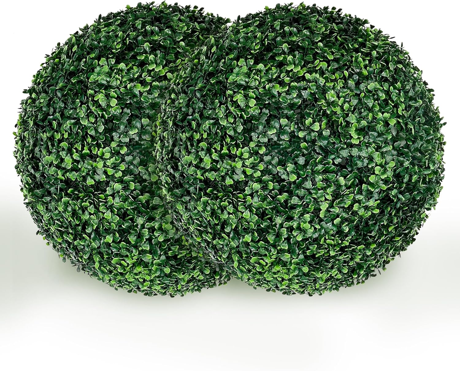 Artificial Plant Topiary Ball,UV-Anti 2 PCS 20 Inch 4-Layer Leaf Faux Boxwood Decorative Balls for Wedding, Balcony,Garden, Backyard and Indoor & Outdoor Greenery Home Décor 20 inches Green