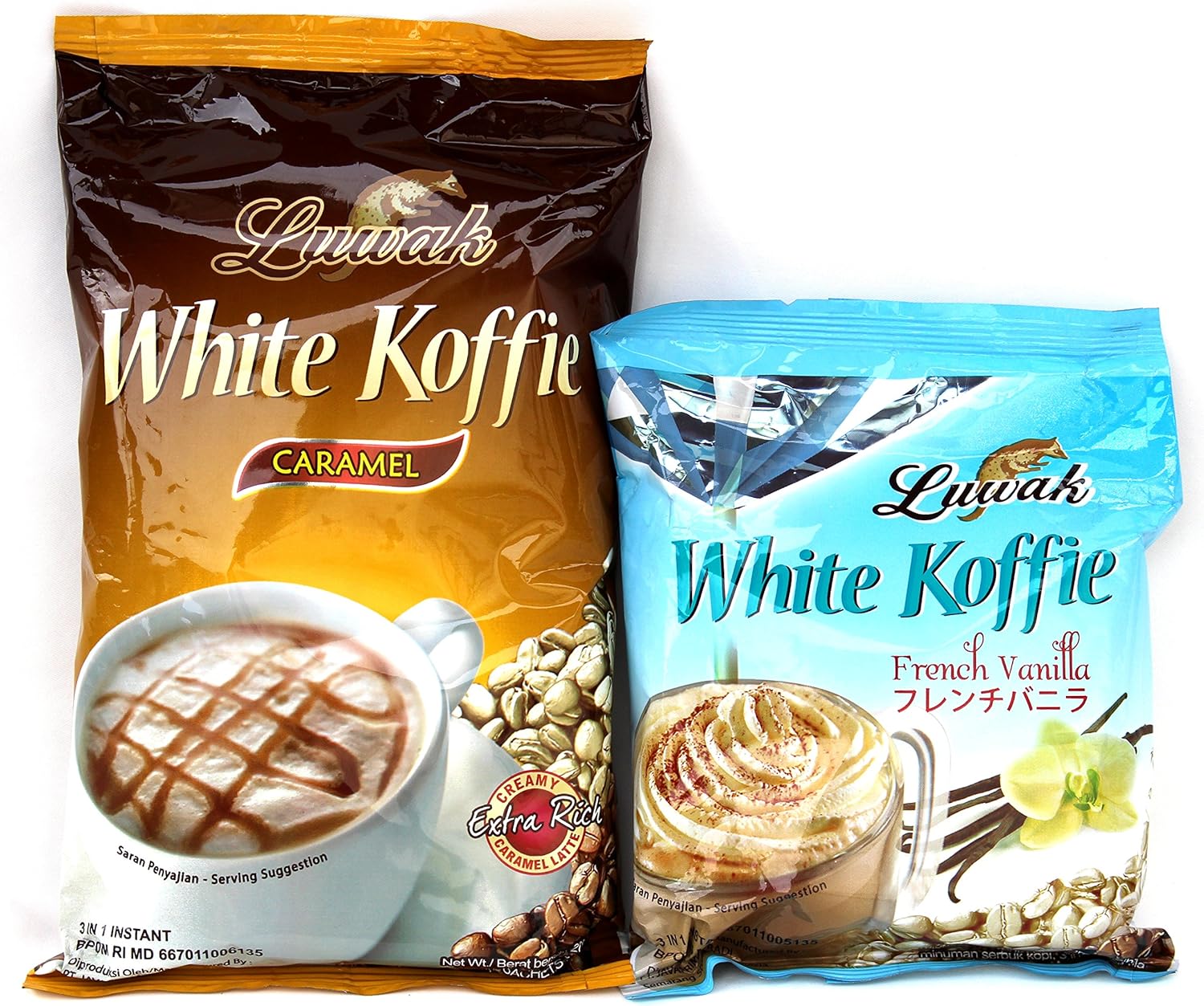 Amazon Luwak ルアック White Koffie ホワイトコーヒー CARAMEL キャラメル 10P ＋ French