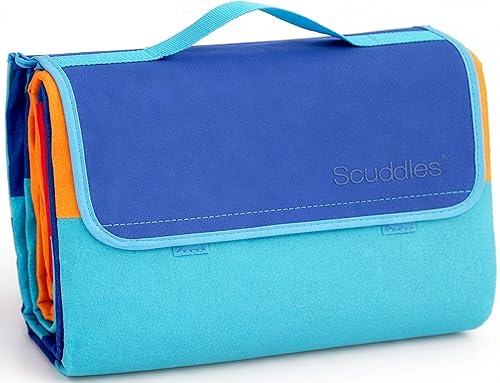 scuddles Manta compacta de pícnic, tapete extragrande de 79 x 59 pulgadas para exteriores con diseño impermeable de 3 capas, forro polar suave,
