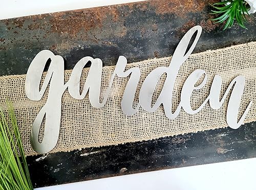Miniatura 100 de Steel Metal Script Word Art - Various Sizes and Finishes (cheers Small 12.5x6", Raw, Unfinished Steel)