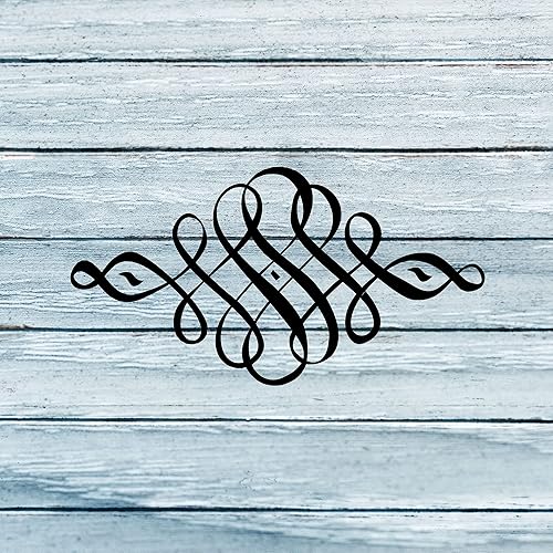 Pegatina de pared de remolino, decorativo, floral, elegante, decorativo, diseño de esquina de vid, vaso, portátil, botella de cocina, ventana,