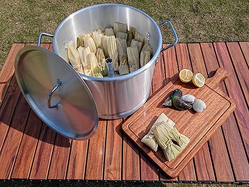 Miniatura 7 de ARC - Olla de vapor de aluminio de 12 cuartos de galón, olla de cangrejo con tubo de vapor para mariscos, cangrejos de cangrejo de cangrejo y