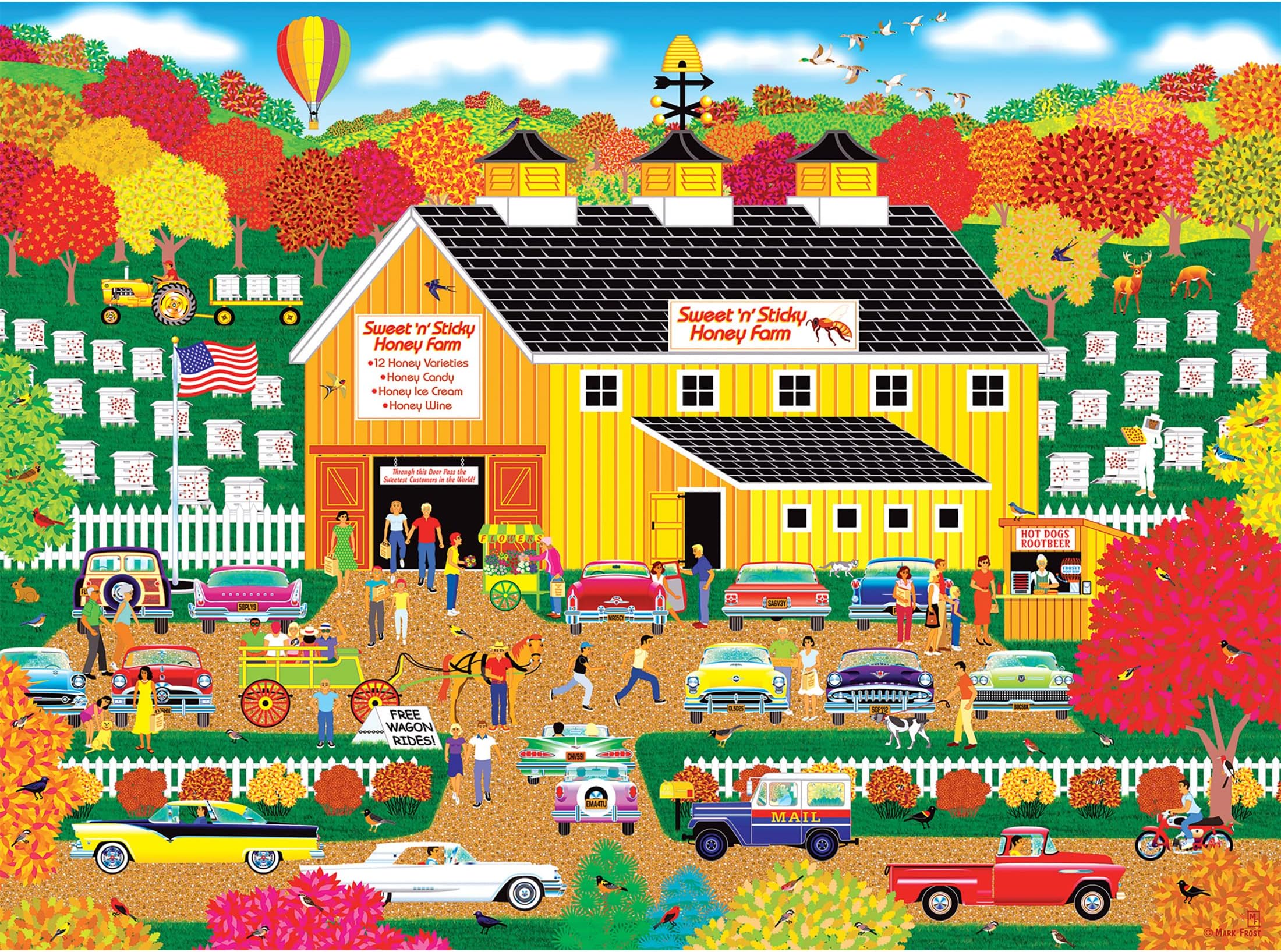 RoseArt - Home Country - Sweet n Sticky Honey Farm - 1000 Piece Jigsaw Puzzle for Adults