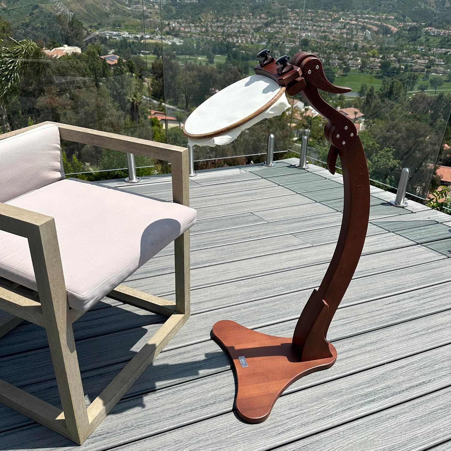 Embroidery Stand - The Sequoia Adjustable Hoop Holder with Q-Snap Frame Compatibility, DIY Craft Floor Stand for Cross Stitch and Needlework Projects W-Stands