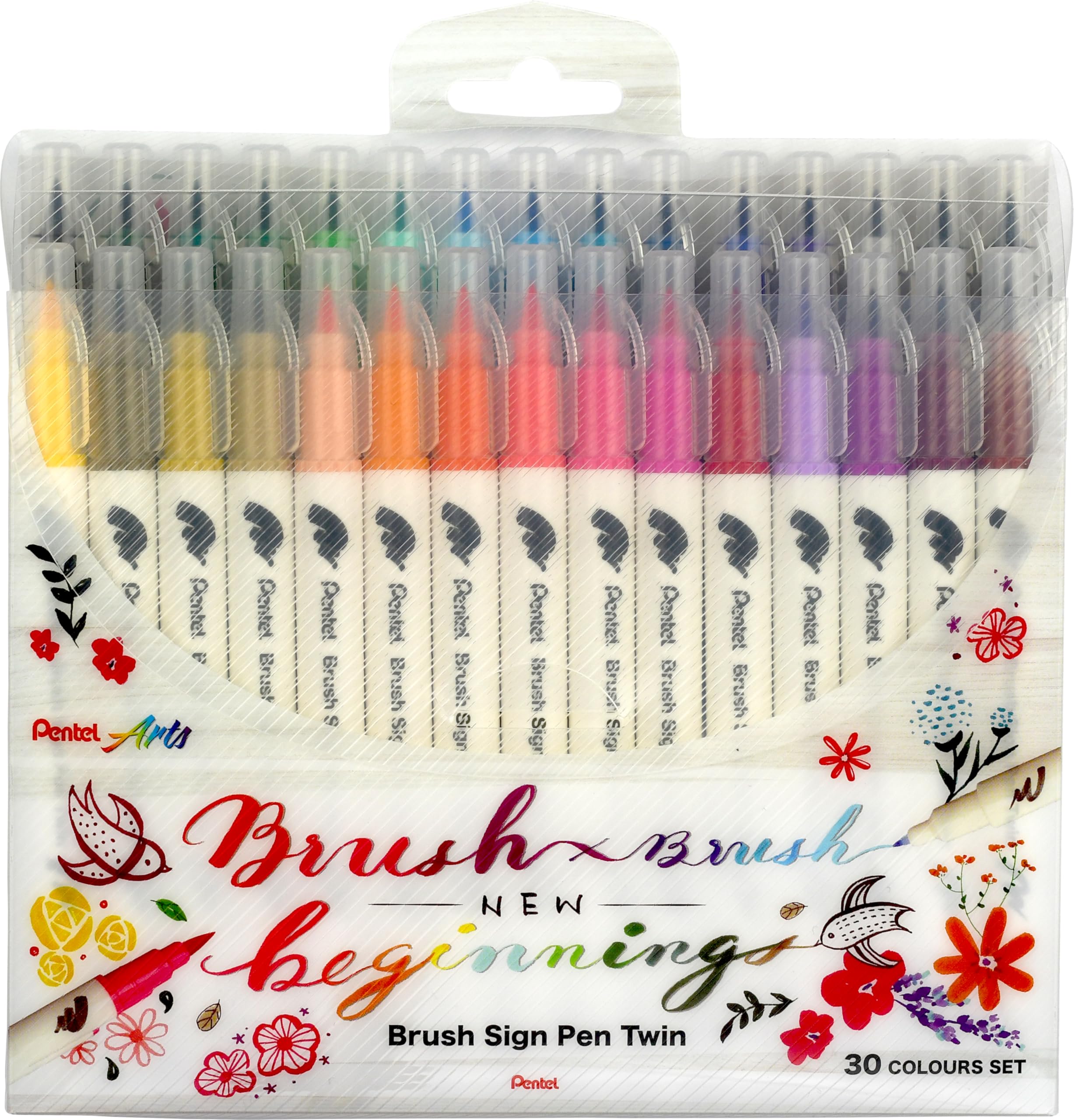 Pentel SESW30C-30 Brush Sign Pen Twin