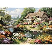 Jigsaw Puzzles for Adults 1000 English Countryside Cottage Puzzle
