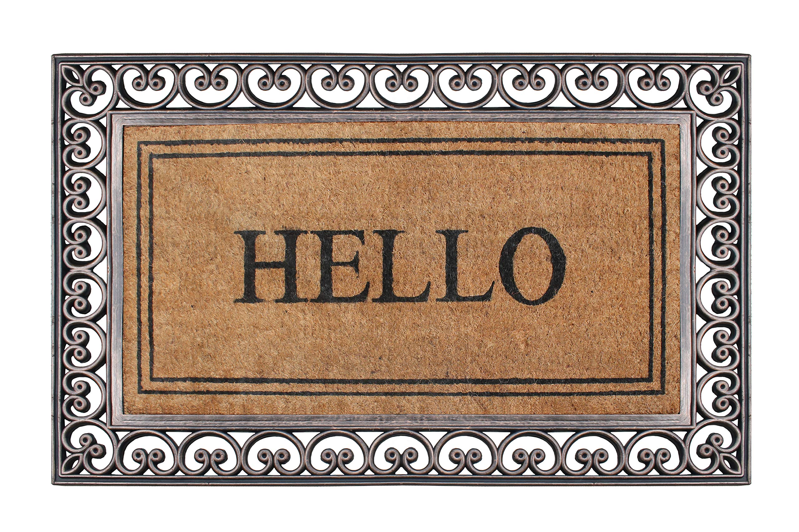 A1HC Natural Coir & Rubber Door Mat, 30x48, Thick Durable Doormats for Outdoor Entrance, Heavy Duty Large Size Doormat, Anti-Shed Doormat, Fade-Resistant Door mat, Long Lasting, Front Porch Entry Rug