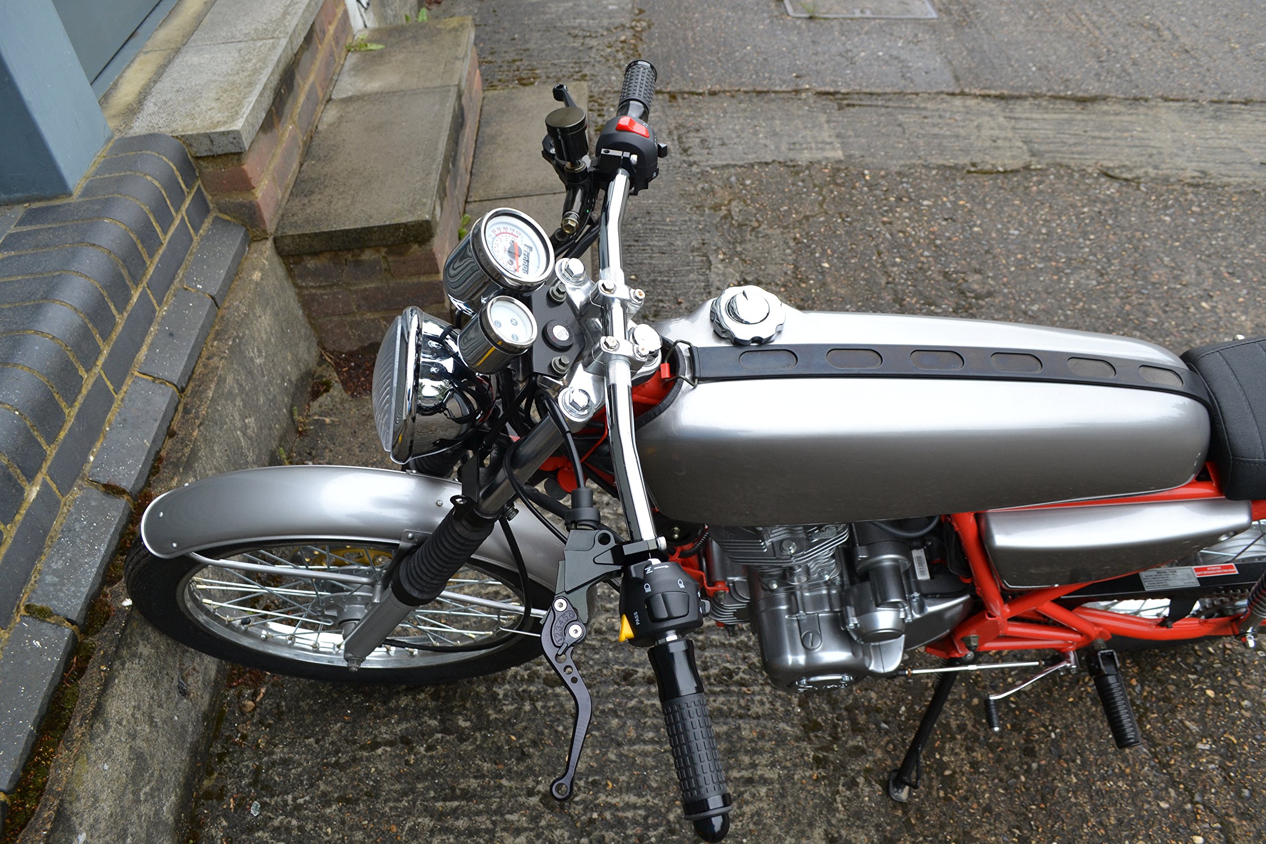 Motorrad Stahl 22mm 7/8" Chrom Drag BAR Lenker