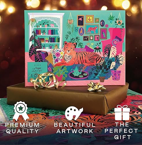 Miniatura 5 de Elena Essex Rompecabezas de 1000 piezas para adultos Tiger Lounge, rompecabezas para adultos de 1000 piezas, plantas suculentas y gatos
