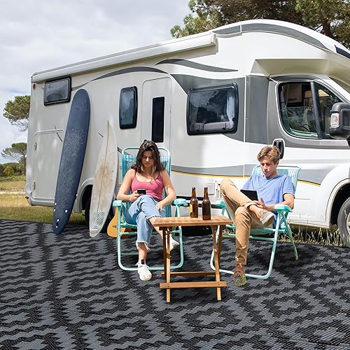 Miniatura 6 de SAND MINE - Alfombras reversibles, alfombra de pajillas de plástico, alfombra de área moderna, alfombra grande para suelo y exteriores, vehículos