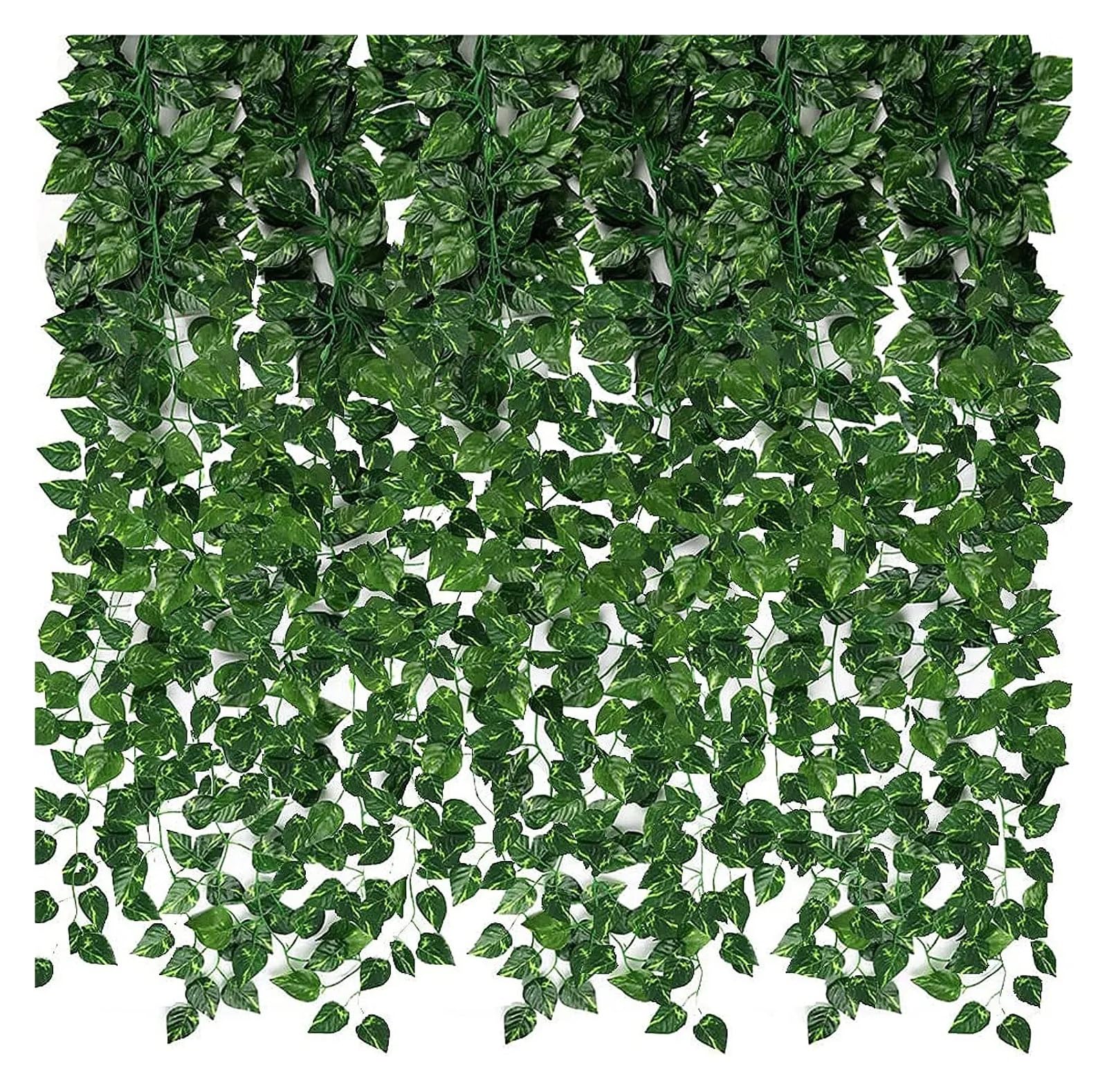 Pianta Finta Cadente 24 PZ 2 M Edera Artificiale Verde Ghirlanda Viti Finte Piante Appese Sfondo Foglia Verde for La Decorazione Della Festa Nuziale(3)