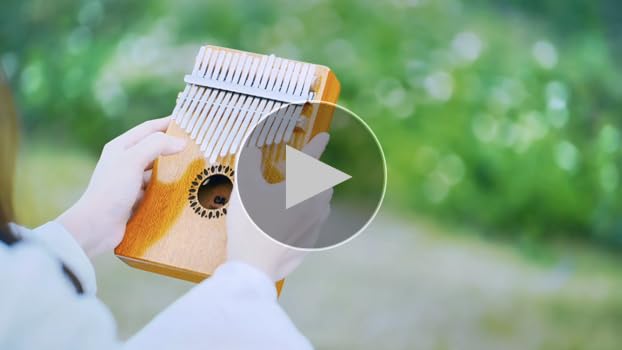 Mini Kalimba Thumb Piano, Solid Wood 8-key Finger Piano, Portable