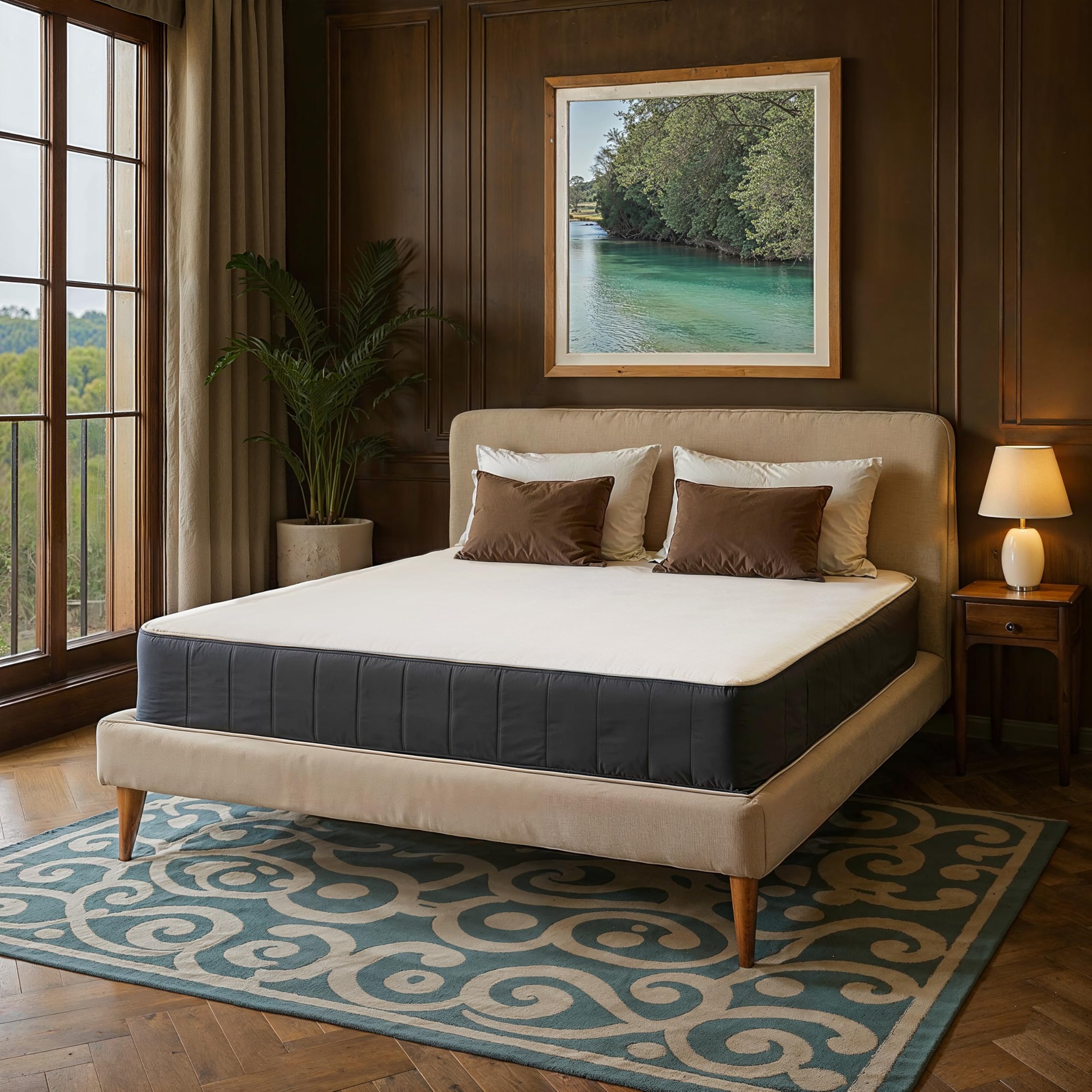 TANHK Materasso Matrimoniale con Molle Insacchettate e Memory Foam 100% Made in Italy | 9 Zone Differenziate | 800 Molle | Altezza Reale 26 cm | Ortopedico, Anallergico (160 x 190)