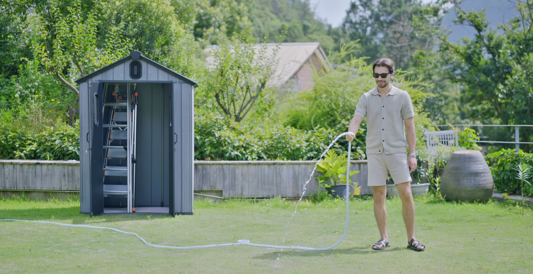 Amazon.com : Domi 8x10 FT Outdoor Resin Storage Shed, All-Weather