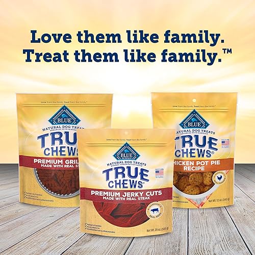 Miniatura 8 de Blue Buffalo True Chews Premium Jerky Cuts - Golosinas para perros, fabricadas en los Estados Unidos con ingredientes naturales, carne de res, bolsa
