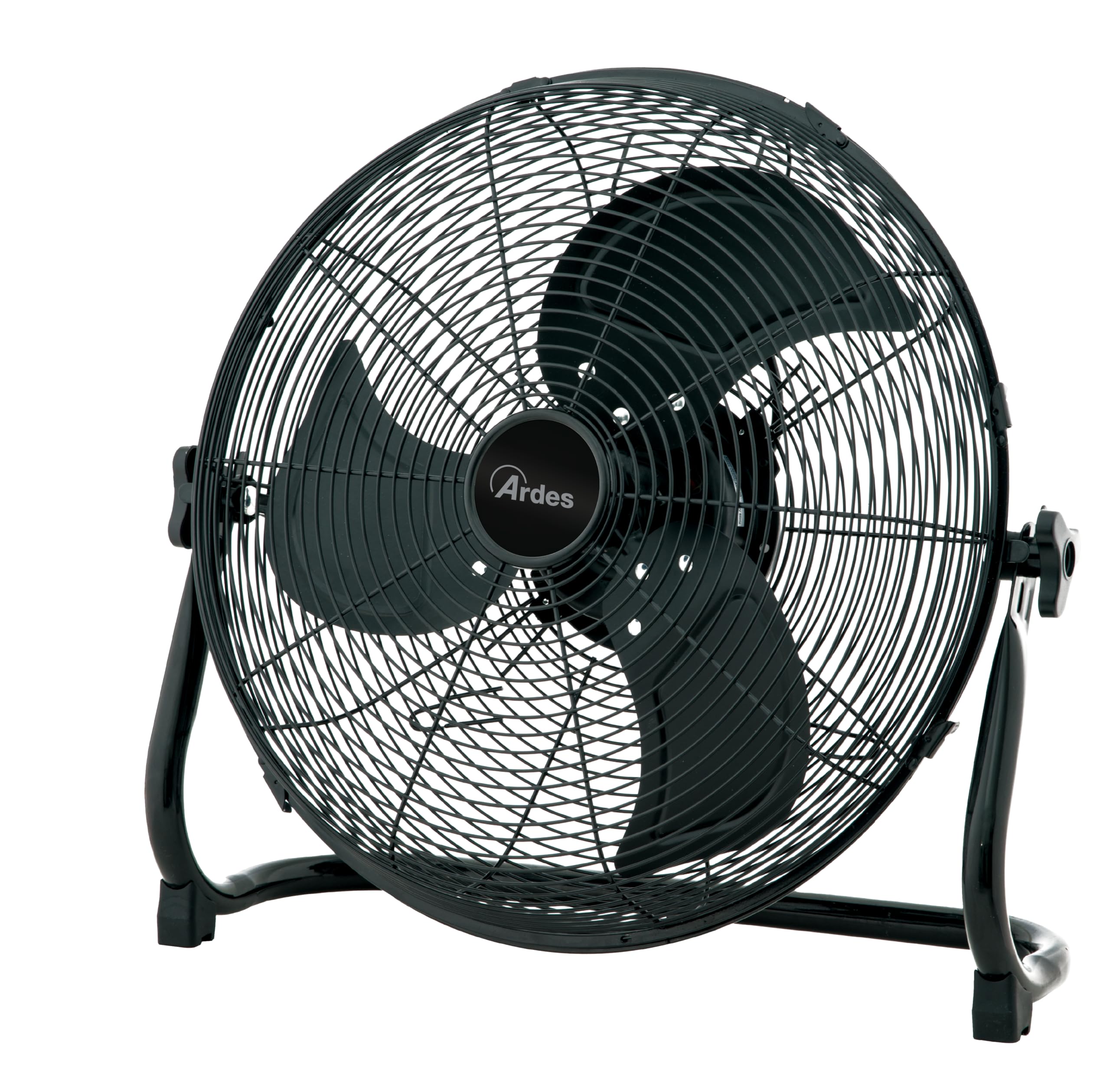 ARDES BOX METAL 45 B AR5C45BB Bodenventilator Ø45 cm 100 W mit 3 Geschwindigkeiten, Metallgehäuse und vertikaler Neigung für starke Belüftung