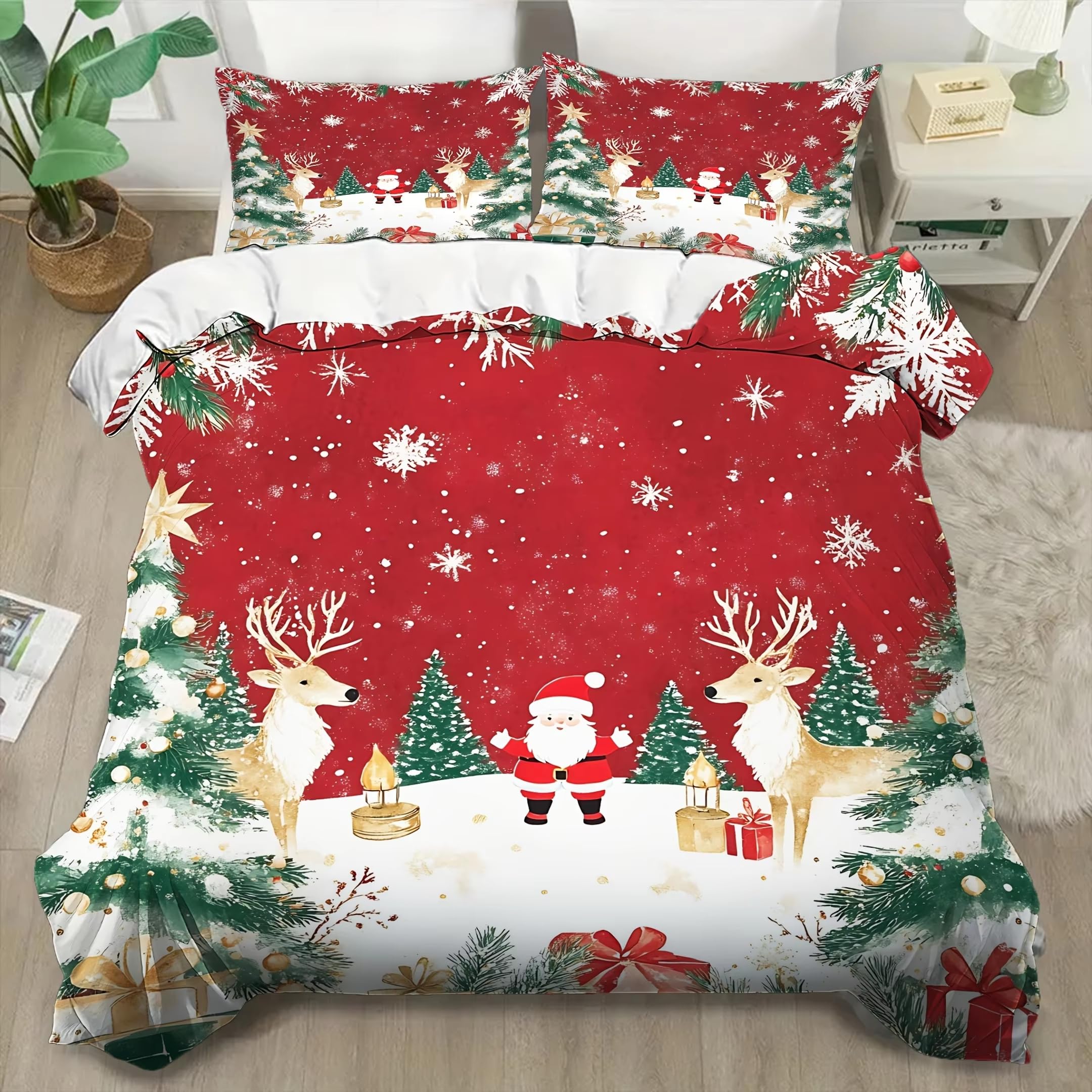 Housse de couette Noël Père Noël 240x220 : le cadeau idéal pour décorer la chambre enfant