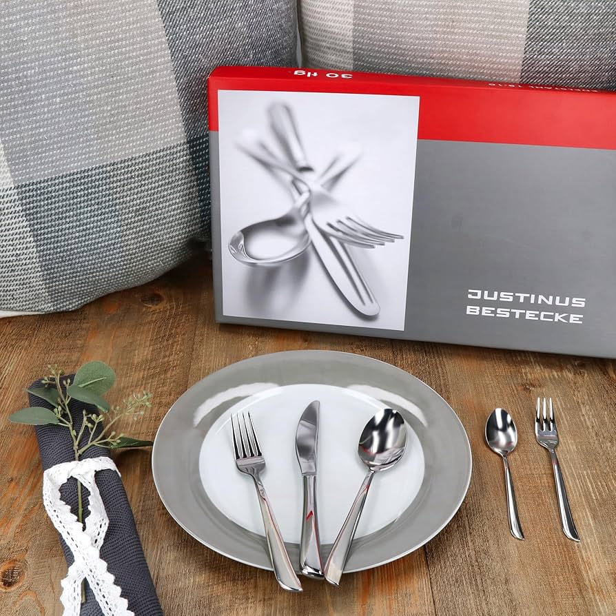Justinus Style Art 60tlg Komplett-Besteck-Set I für 12 Personen I