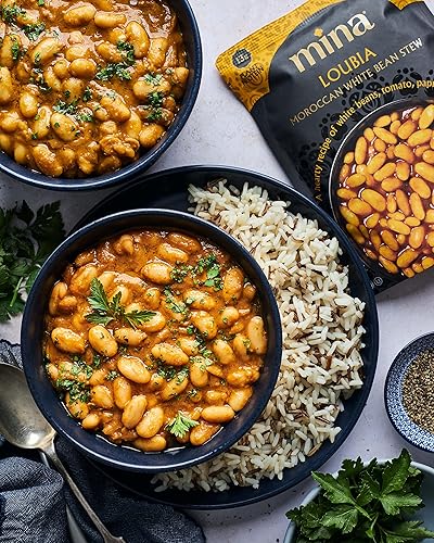 Miniatura 6 de Mina Loubia, Guiso marroquí de frijoles blancos, sopa, comidas listas para comer, alto en proteínas a base de plantas, vegano, sin OMG, sin gluten,
